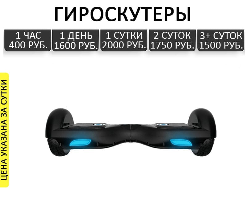 Аренда гироскутеров в Геленджике на часы и сутки по низким ценам. Прокат гироскутеров Геленджик недорого.